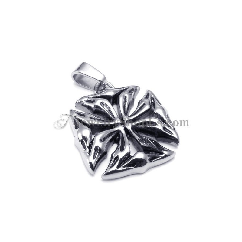 Colgante De Titanio Negro Con Cruz Clásica