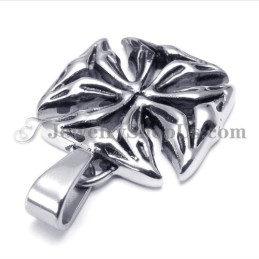 Colgante De Titanio Negro Con Cruz Clásica