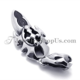 Colgante De Titanio Con Circonita Negra De Moda