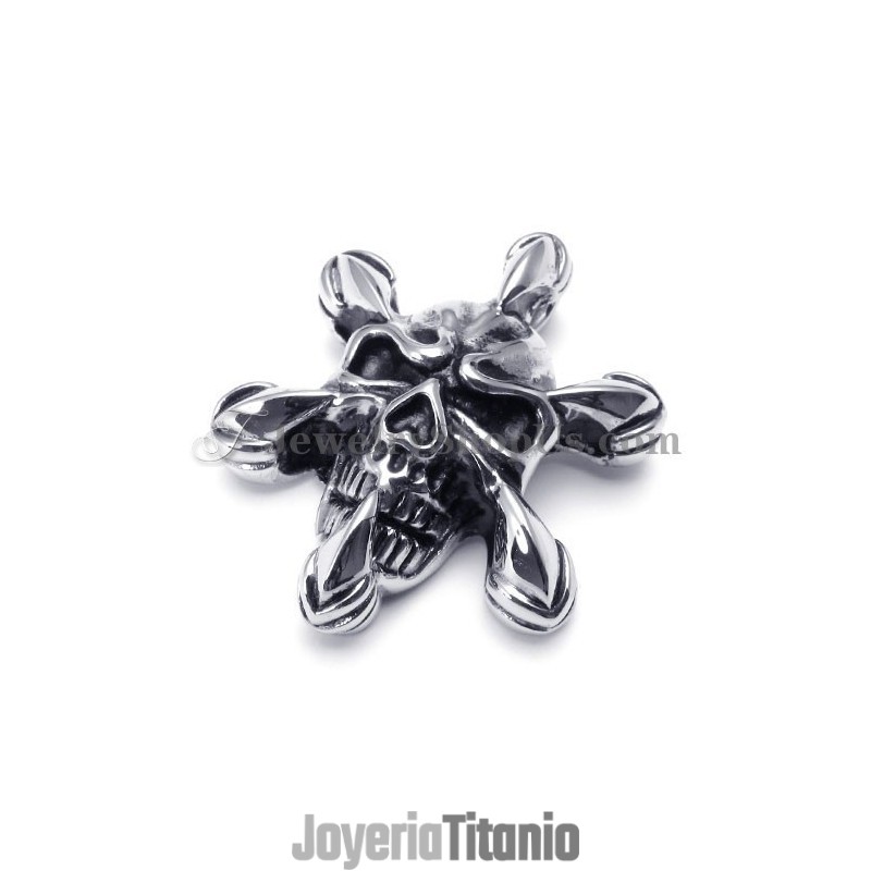 Colgante De Titanio Con Calavera Clásica Colgante De Titanio Con Calavera Clásica