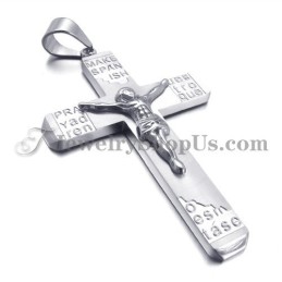 Hermoso Colgante De Titanio Con La Cruz De Jesús