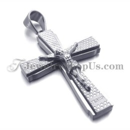 Elegante Colgante De Titanio Con La Cruz De Juso