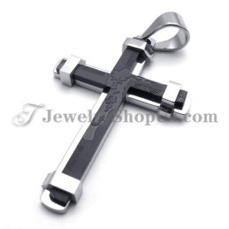 Hermoso Colgante De Cruz De Titanio Negro