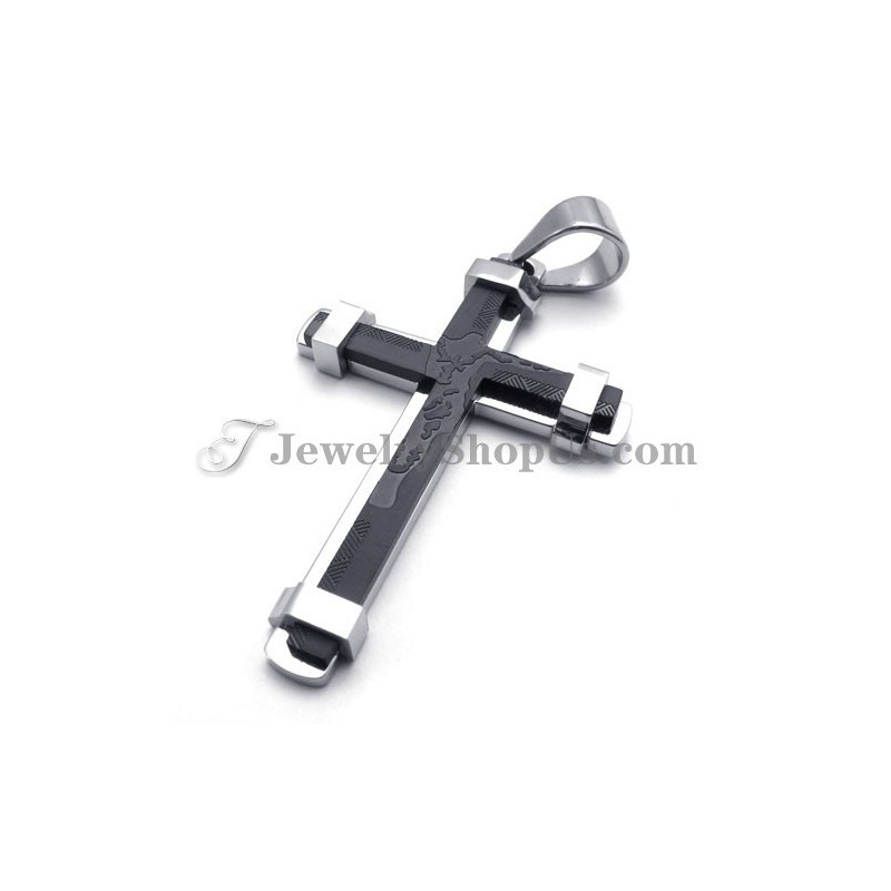 Hermoso Colgante De Cruz De Titanio Negro Hermoso Colgante De Cruz De Titanio Negro