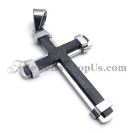 Hermoso Colgante De Cruz De Titanio Negro