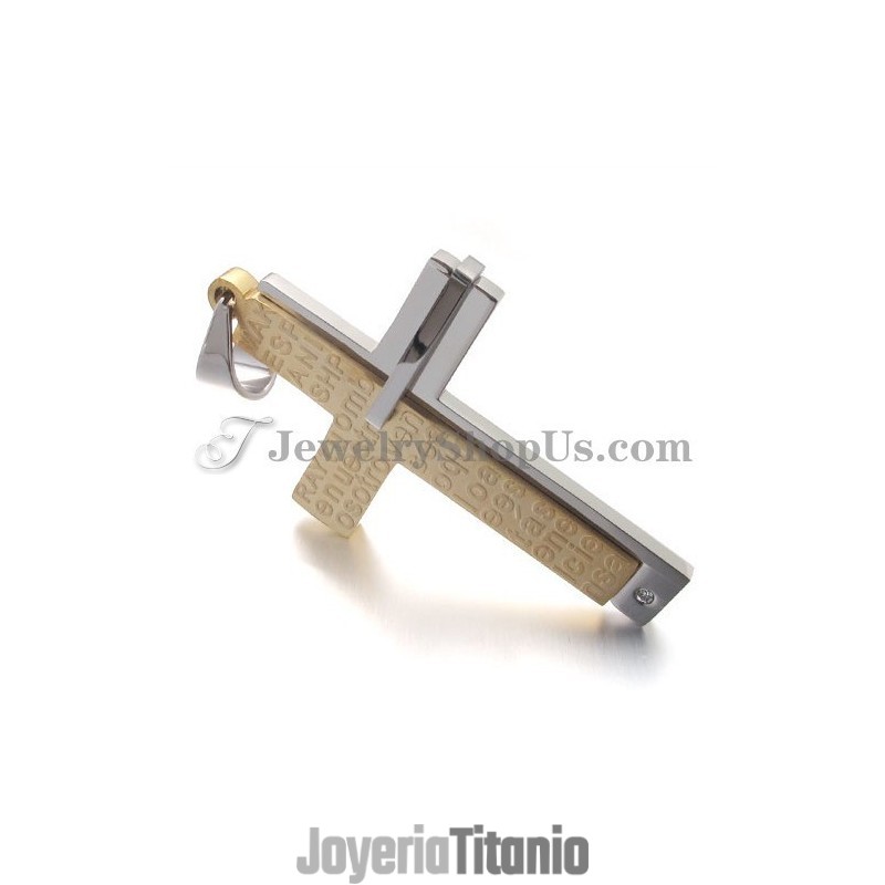 Hermoso Colgante De Titanio Con Cruz De Oro Hermoso Colgante De Titanio Con Cruz De Oro
