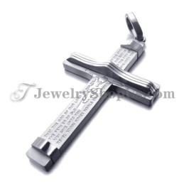 Colgante De Cruz De Plata Y Titanio De Moda