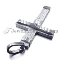 Colgante De Cruz De Plata Y Titanio De Moda