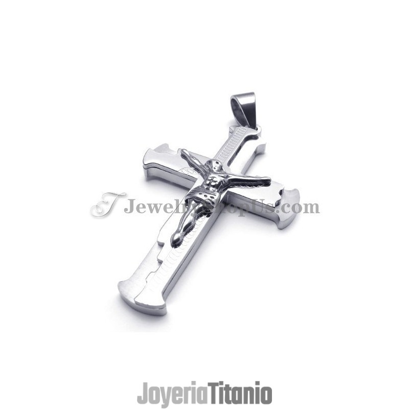 Colgante Clásico De Titanio Con La Cruz De Jesús Colgante Clásico De Titanio Con La Cruz De Jesús