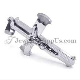 Colgante Clásico De Titanio Con La Cruz De Jesús