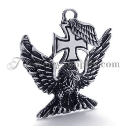 Colgante De Titanio Con Águila Y Cruz
