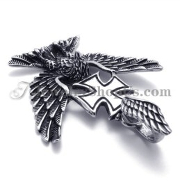Colgante De Titanio Con Águila Y Cruz
