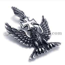 Colgante De Titanio Con Águila Y Cruz