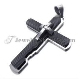 Colgante De Cruz De Titanio Negro