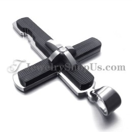 Colgante De Cruz De Titanio Negro