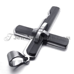 Colgante De Cruz De Titanio Negro