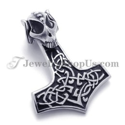 Colgante De Titanio Con Calavera Y Cruz De Moda