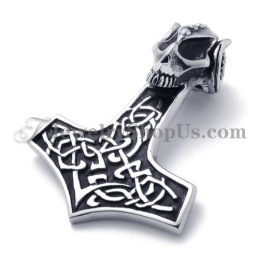 Colgante De Titanio Con Calavera Y Cruz De Moda