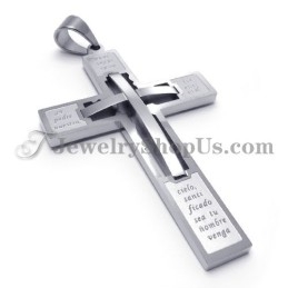 Elegante Colgante De Cruz De Titanio