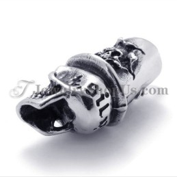 Colgante De Titanio Con Forma De Calavera Y Sombrero De Moda