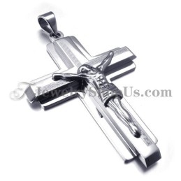 Colgante De Cruz De Jesús De Titanio De Moda