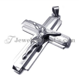 Colgante De Cruz De Jesús De Titanio De Moda