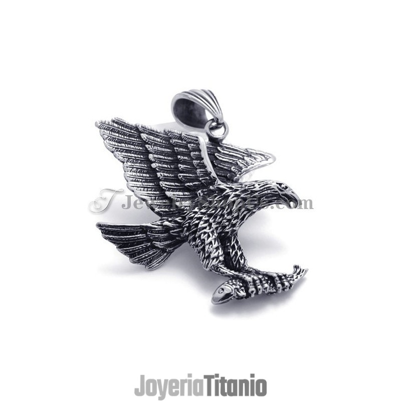 Colgante De Titanio Con Águila De Moda