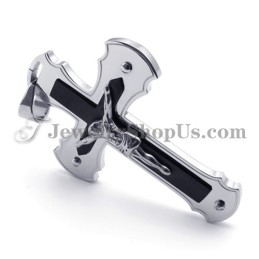 Colgante Clásico De Cruz De Jesús En Titanio Negro