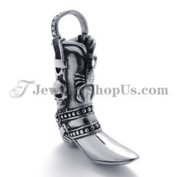 Colgante De Titanio Con Forma De Bota De Moda