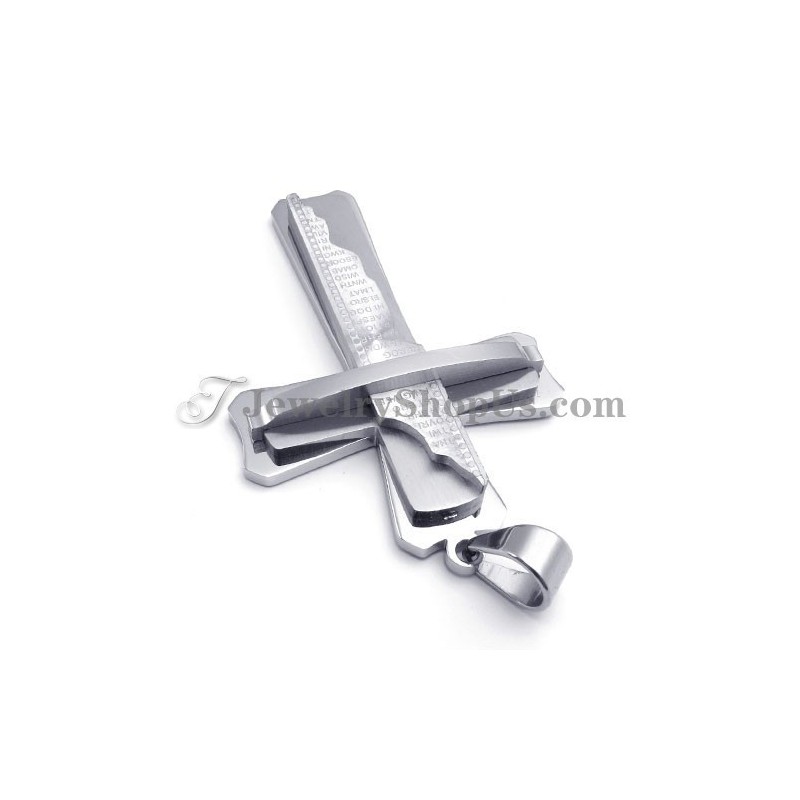 Hermoso Colgante De Cruz De Titanio Y Plata Hermoso Colgante De Cruz De Titanio Y Plata