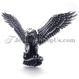 Colgante De Titanio Con Águila Y Serpiente
