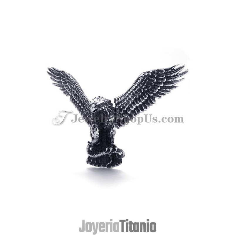 Colgante De Titanio Con Águila Y Serpiente
