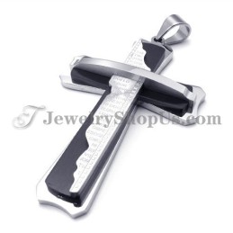 Hermoso Colgante De Cruz De Titanio Negro
