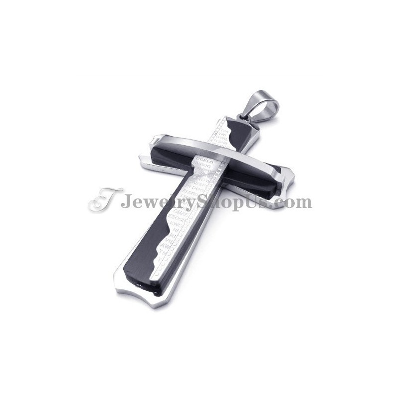 Hermoso Colgante De Cruz De Titanio Negro Hermoso Colgante De Cruz De Titanio Negro