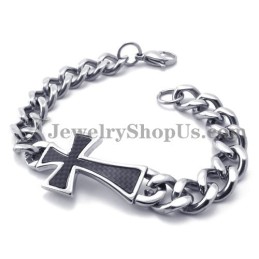 Pulsera Cruzada De Titanio De Moda