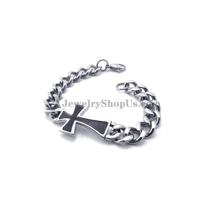 Pulsera Cruzada De Titanio De Moda Pulsera Cruzada De Titanio De Moda