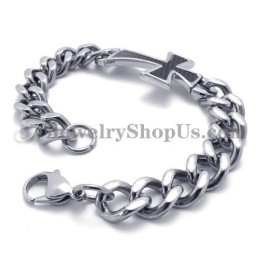 Pulsera Cruzada De Titanio De Moda