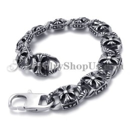 Pulsera De Titanio Con Cruz De Moda