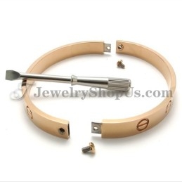 Preciosa Pulsera De Titanio Para Hombre En Oro Rosa