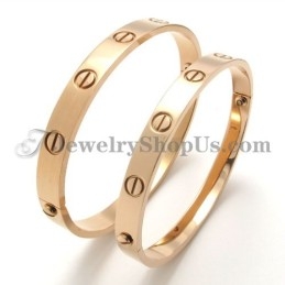 Preciosa Pulsera De Titanio Para Hombre En Oro Rosa