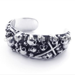 Pulsera De Calaveras De Titanio