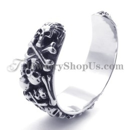 Pulsera De Calaveras De Titanio