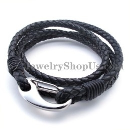 Pulsera De Cuero De Titanio