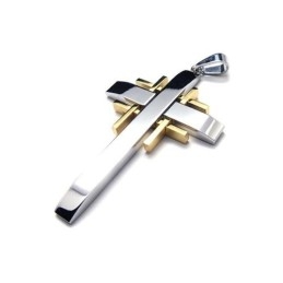 Collar Con Colgante De Cruz De Titanio Puro Para Hombre (Nuevo)