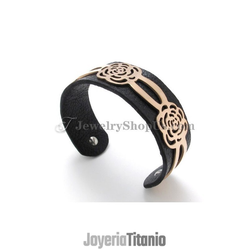Preciosa Pulsera De Cuero De Titanio Preciosa Pulsera De Cuero De Titanio