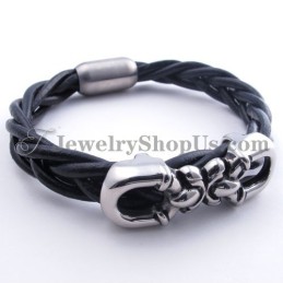 Pulsera De Cuero De Titanio De Moda