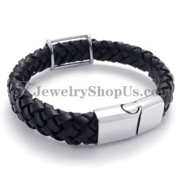 Pulsera De Cuero De Titanio De Moda