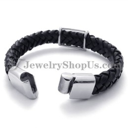 Pulsera De Cuero De Titanio De Moda