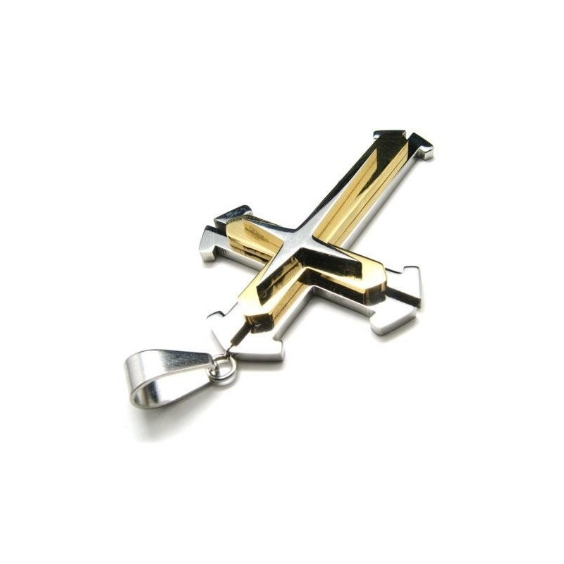 Collar Con Colgante De Estrella Y Cruz De Titanio Puro Para Hombre Collar Con Colgante De Estrella Y Cruz De Titanio Puro Para Hombre