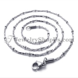 Cadena De Titanio Y Plata De Moda Para Mujer